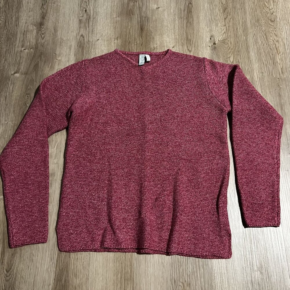 Sahalie Marled Womens Raspberry, Pink Knit Sweater long sleeve Knit Size PS